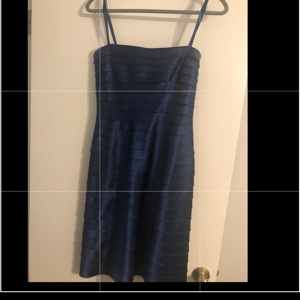 BCBG blue strapless dress